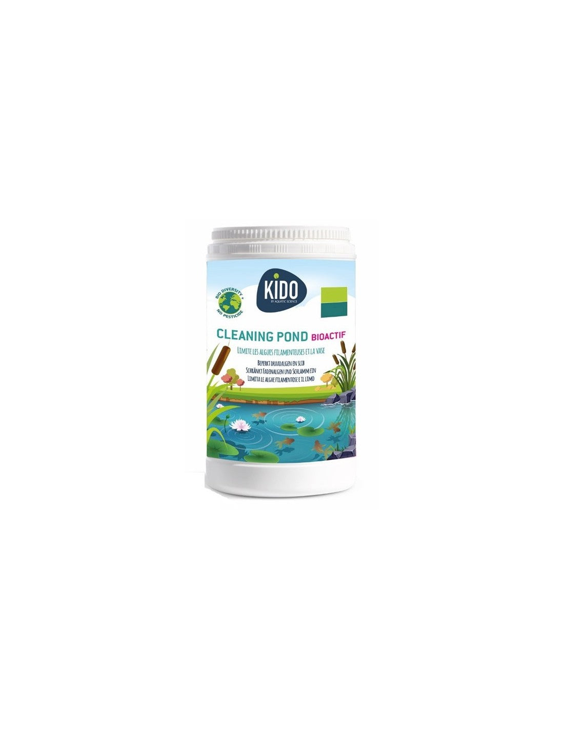 Trattamento antialghe Kido Cleaning Pond Bioactif 250g per laghetti ornamentali Trattamento antialghe Kido Cleaning Pond Bioactif 250g per laghetti ornamentali